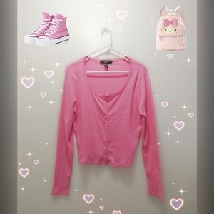 Pink Long Sleeve Top Forever 21 0X